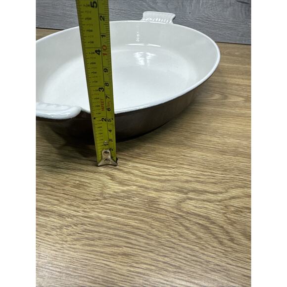 Vintage LE CREUSET #36 Brown Au Gratin Oval Open Baking Dish Enamel Cast Iron - Picture 7 of 7